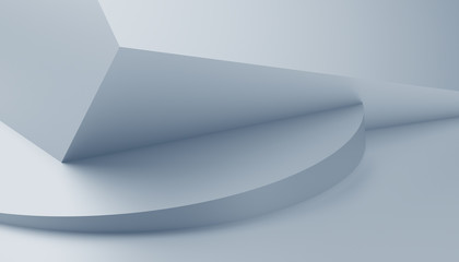 Poster - Abstract 3d rendering of a modern geometric background. Minimalistic design for poster, cover, branding, banner, placard.