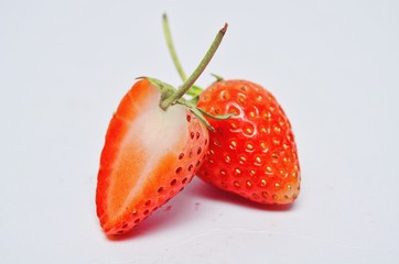 strawberry on white background