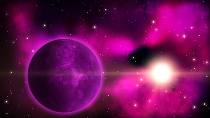 Wall Mural - Rotating planet. Loop.