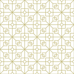 Poster - Geometric linear modern gold pattern. Seamless vector texture.