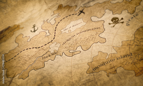 Obraz Dibond mapa lądowa fantasy
