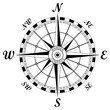 Kompass Rose Vektor auf einem isolierten weißen Hintergrund