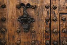 Door Knocker In The Form Of An Big Fish On An Old And Heavy Wooden Door R  - Cartagena / Colombia