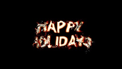 Wall Mural - bright logo animation colorful spray paint word happy holidays