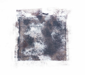 grunge square shape texture patch isolated on white background