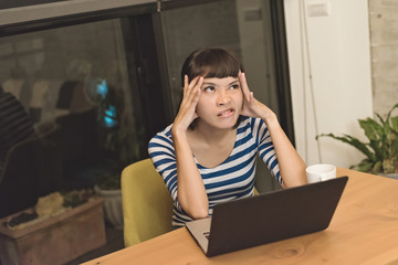 woman using laptop