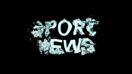 Wall Mural - bright logo animation colorful spray paint word sport news