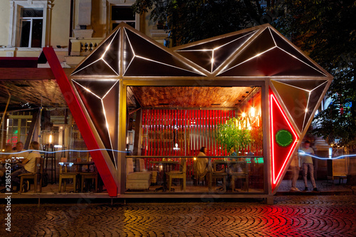 Fotomural Modern summer terrace of restaraunt, exterior