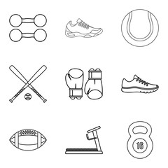 Poster - bodily icons set. outline set of 9 bodily vector icons for web isolated on white background