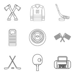 Poster - preparation icons set. outline set of 9 preparation vector icons for web isolated on white backgroun
