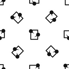 Poster - Tablet chatting pattern repeat seamless in black color for any design. Vector geometric illustration