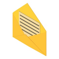 Poster - open post envelope icon. isometric illustration of open post envelope vector icon for web