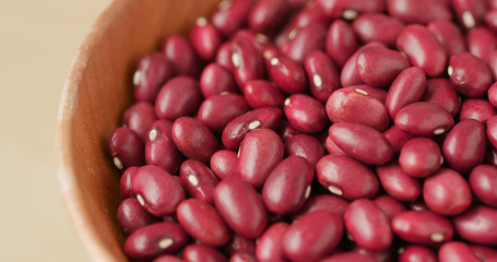 Canvas Print - Stack of red mung bean