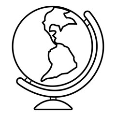 Poster - Globe icon. Outline illustration of globe vector icon for web