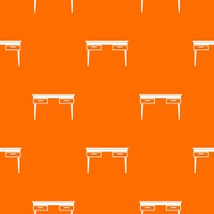 Poster - Wooden table pattern repeat seamless in orange color for any design. Vector geometric illustration