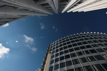 elegant facade of the city building