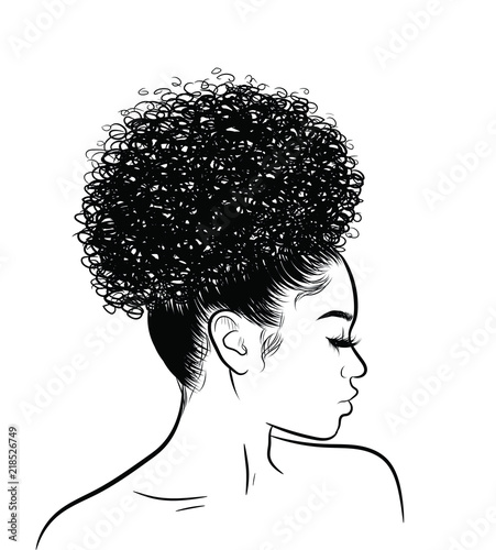 Curly Beauty Girl Illustration Isolated On Clear Background Double