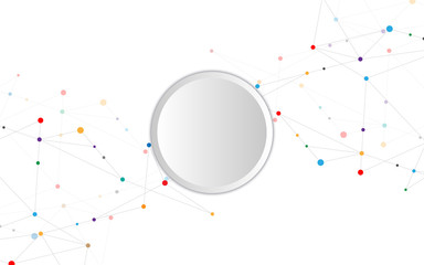 Abstract connecting dots and lines. Connection science and technology background. Vector illustration.