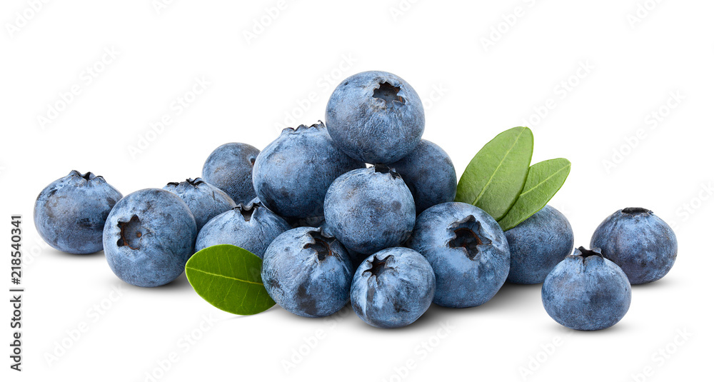 blueberry, clipping path, isolated on white background, full depth of field, high quality - obrazy, fototapety, plakaty 