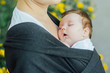 © kaloriya - Infant baby sleeping in a wrap