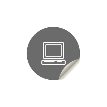 desktop computer icon. Element of web icons for mobile concept and web apps. Sticker style desktop computer icon can be used for web and mobile apps