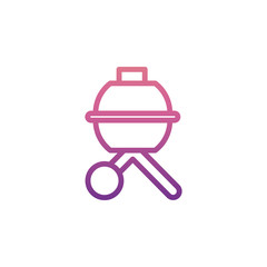 Poster - B-B-Q icon in Nolan style
