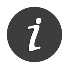 Poster - information character icon in Badge style with shadow