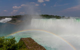 Fototapeta Nowy Jork - Niagara Falls in Canada, Rainbow over Niagara Falls