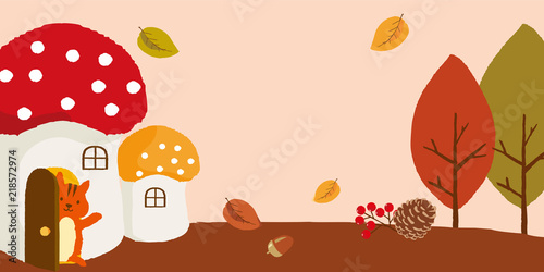 秋イラスト 背景 Stock Vector Adobe Stock