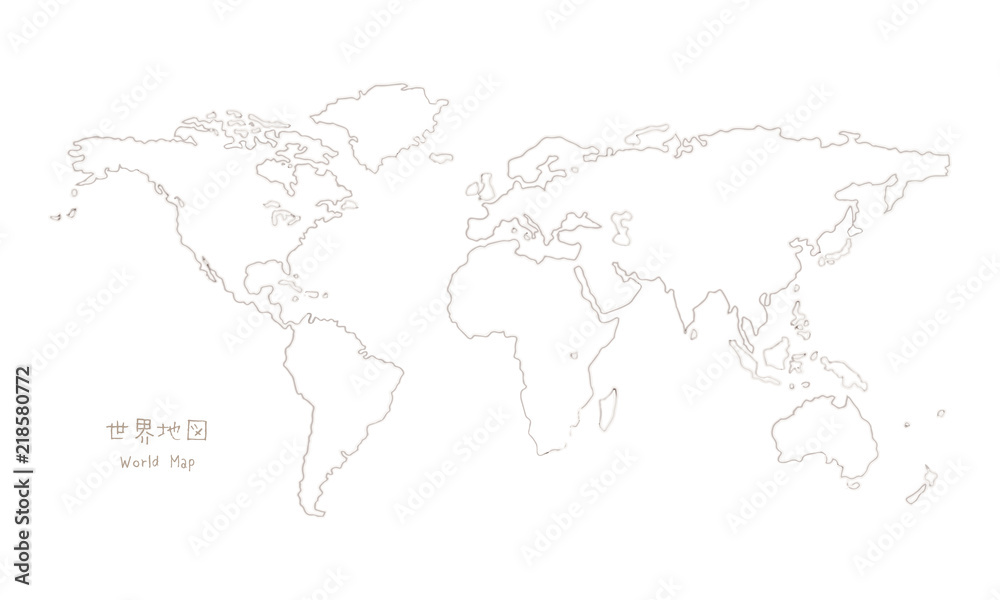 手書きの世界地図 Mapa Swiata Plakaty Ecowall24 Pl