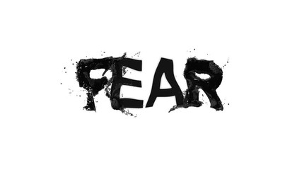 Wall Mural - bright logo animation colorful spray paint word fear