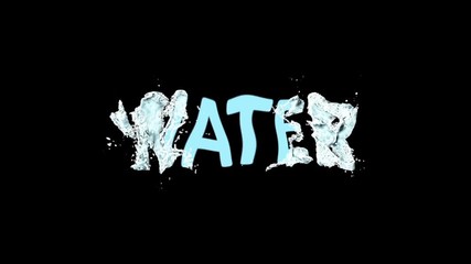 Wall Mural - bright logo animation colorful spray paint word water