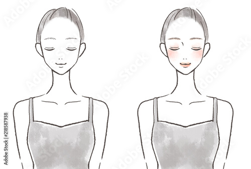 メイク見本 化粧 美容 水彩風 Stock イラスト Adobe Stock