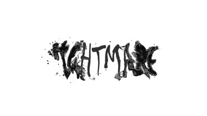 Wall Mural - bright logo animation colorful spray paint word nightmare