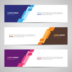 Wall Mural - Modern Banner Design. Banner Backdrop Background Header Footer Web Template. Abstract Colorful Banner with Diagonal Style Vector
