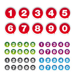 Poster - Number set speech bubble tag