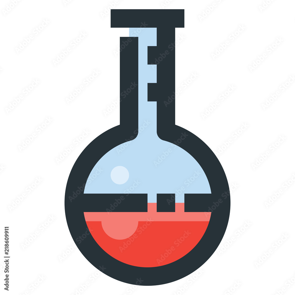 Volumetric Flask Vector Filled Line Icon 32x32 Pixel Perfect. Editable ...
