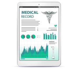 Poster - Medical Record on Tablet Computer Screen