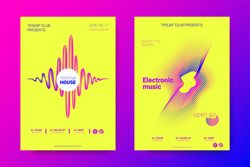 Vector Poster of Electronic Music Fest. Distorted Rounds.