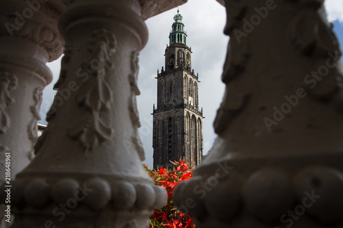 Foto the beautiful Martinitower from Groningen in Netherlands