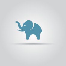 Elephant Isolated Vector Colored Symbol Icon