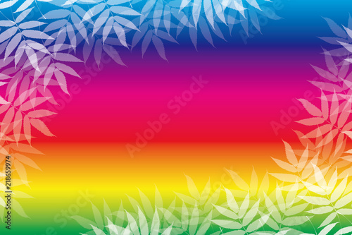 Background Wallpaper Vector Illustration Design Free Free Size Charge Free Colorful Color Rainbow Show Business Entertainment Party Image 背景壁紙 和風素材 笹の葉 伝統模様 日本 春夏秋冬 コピースペース タイトル メッセージ 七夕祭り Buy This