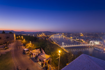 Wall Mural - Budapest cityscape at night. Hungary