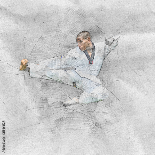 Dekoracja na wymiar  mistrz-taekwondo