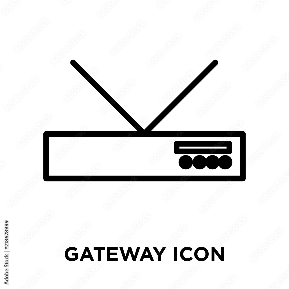 gateway icons isolated on white background. Modern and editable gateway ...