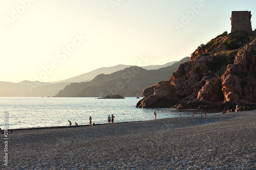 Plage De Porto Ota En Corse Buy This Stock Photo And