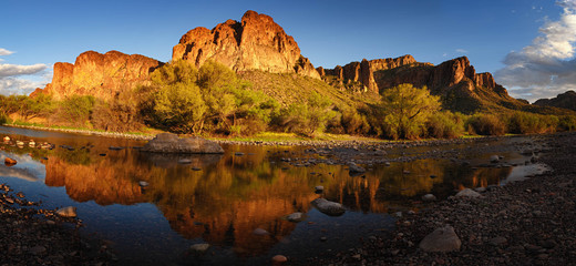 Poster - A panoramic view of bulldog rock , Lower salt river Arizona