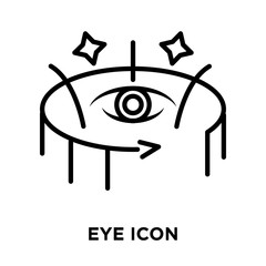 Poster - Eye icon vector isolated on white background, Eye sign , line symbol or linear element design in outline style