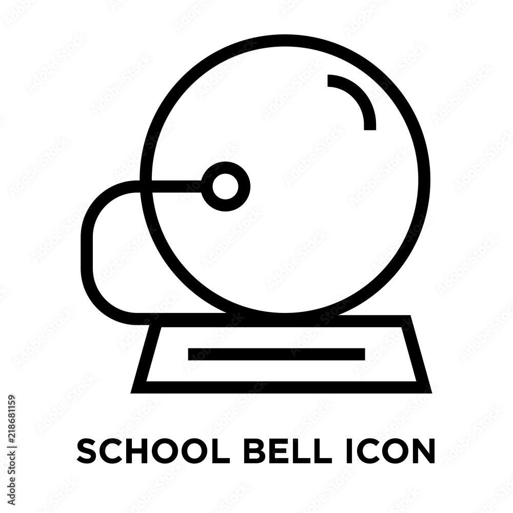 school bell icon on white background. Modern icons vector illustration ...