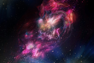 Wall Mural - space bright fantasy abstract background